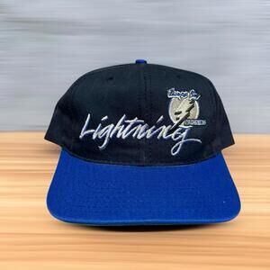 Vintage 90s Tampa Bay Lightning Snapback Adult Black One Size NHL The Game Men’s